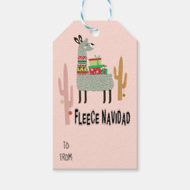 Fleece Navidad Llama Weihnachten Geschenkanhänger