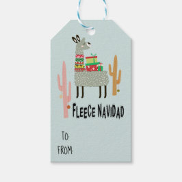 Fleece Navidad Llama Weihnachten Geschenkanhänger