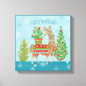 Fleece Navidad | Llamas Christmas Leinwanddruck (Vorderseite)
