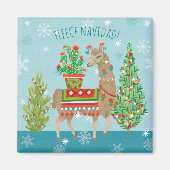 Fleece Navidad | Llamas Christmas Magnet (Vorne)