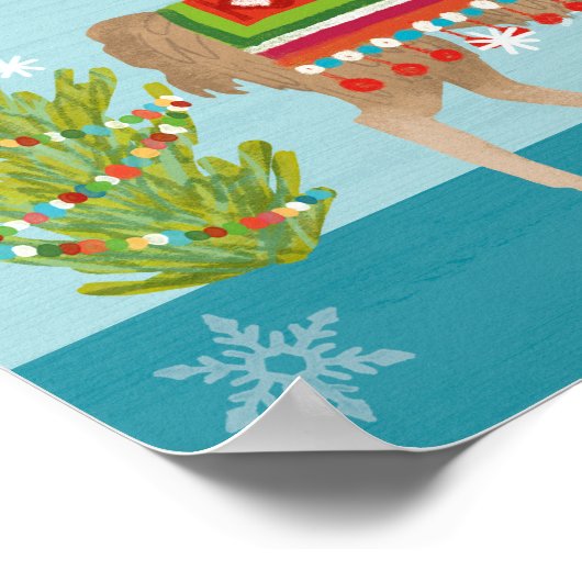 Fleece Navidad | Llamas Christmas Poster (Ecke)