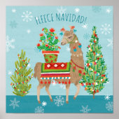 Fleece Navidad | Llamas Christmas Poster (Vorne)