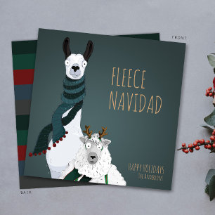 „Fleece Navidad“ Lustig Chic Eigenartig Punny Feiertagskarte