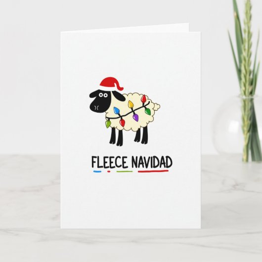 Fleece Navidad Lustige Karte (Vorderseite)