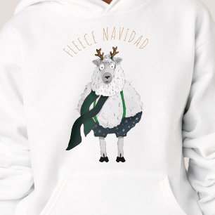 'Fleece Navidad' Lustiger Scherz Schaf Wortspiel C Hoodie