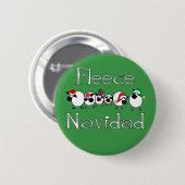 Fleece Navidad lustiger Weihnachtsknopf Button (Vorne & Hinten)