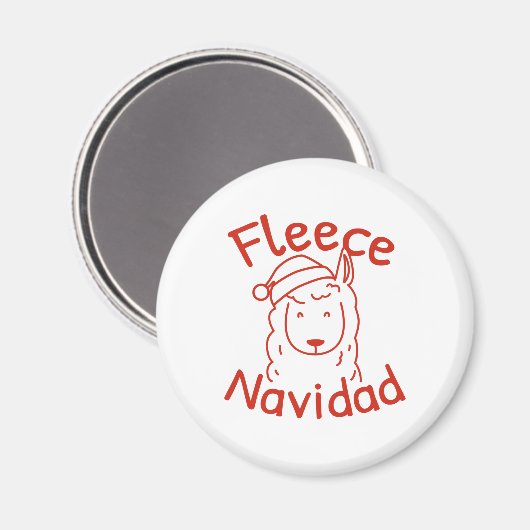 Fleece Navidad Magnet (Vorderseite/Rückseite)