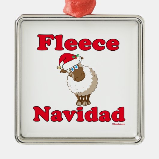 Fleece Navidad Metal Ornament (Vorne)