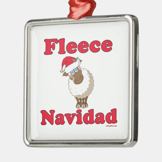 Fleece Navidad Metal Ornament (Links)