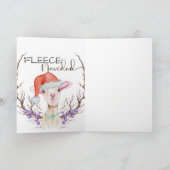 Fleece Navidad Niedlich Lamb Weihnachten Karte (Innenseite)