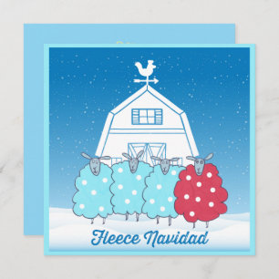 Fleece Navidad Niedlich Weihnachtsschaf Personalis Feiertagskarte