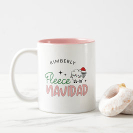Fleece navidad niedliche Weihnachten anpassbar Zweifarbige Tasse