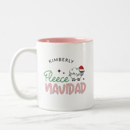 Fleece navidad niedliche Weihnachten anpassbar Zweifarbige Tasse