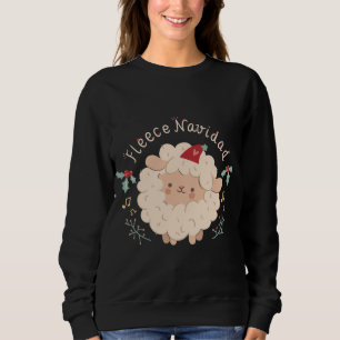 Fleece Navidad, Niedliches Weihnachtsschaf Sweatshirt