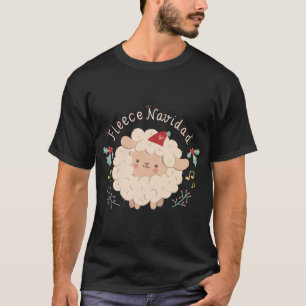 Fleece Navidad, Niedliches Weihnachtsschaf T-Shirt