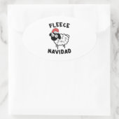 Fleece Navidad Ovaler Aufkleber (Tasche)