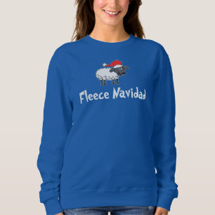 Fleece Navidad Sankt Schaf-Weihnachtswortspiel Sweatshirt