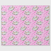 Fleece Navidad. Schaf Verpackungspapier Geschenkpapier (Flach)