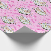 Fleece Navidad. Schaf Verpackungspapier Geschenkpapier (Ecke)