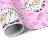 Fleece Navidad. Schaf Verpackungspapier Geschenkpapier (Rolleneckpunkt)