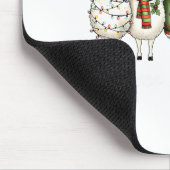 Fleece Navidad Schaf Weihnachtsbeleuchtung Abendes Mousepad (Ecke)