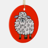 Fleece Navidad Schaf-Weihnachtsverzierung Keramikornament (Rechts)