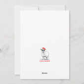 Fleece Navidad Sheep in Sonnenbrille Feiertagskarte (Rückseite)