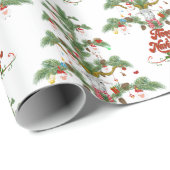 Fleece Navidad Sheep Weihnachtsbaum Geschenkpapier (Rolleneckpunkt)