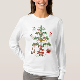 Fleece Navidad Sheep Weihnachtsbaum T-Shirt