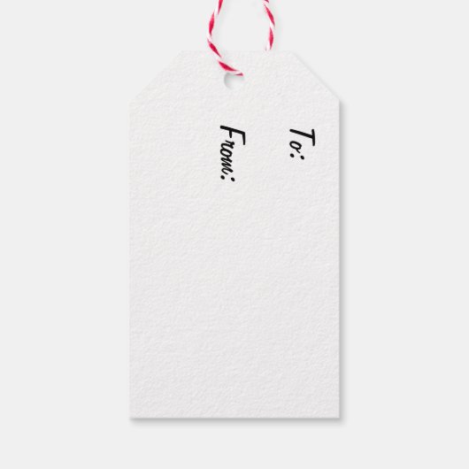 Fleece Navidad Sheep Weihnachtsgeschenk-Tag Geschenkanhänger (Rückseite)