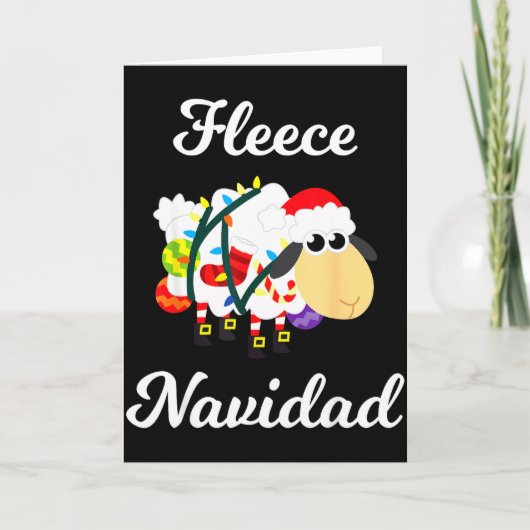Fleece Navidad Shirt Funny Feliz Mexican Christmas Karte (Vorderseite)