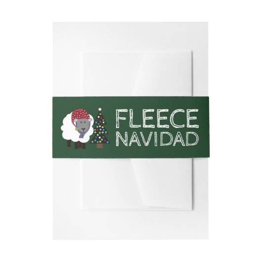 Fleece Navidad, spanischer Stil Weihnachten Einladungsbanderole (Vorderseite Beispiel)