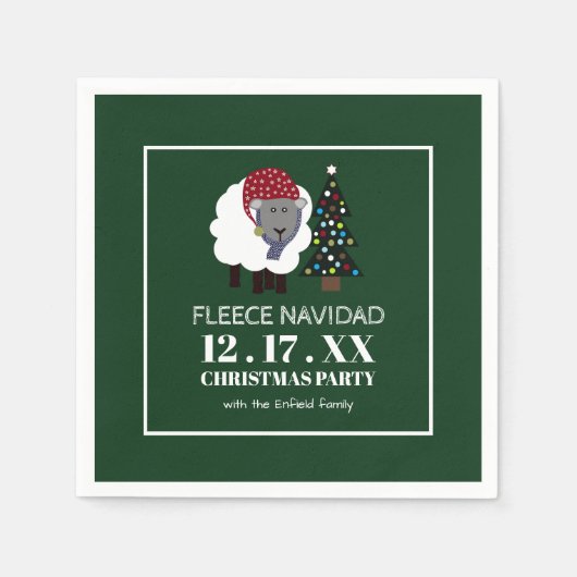 Fleece Navidad, spanischer Stil Weihnachten Serviette (Vorderseite)