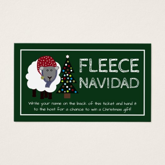 Fleece Navidad, Spanischer Weihnachtsfahrschein (Vorderseite)