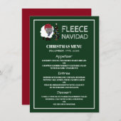 Fleece Navidad, Spanisches Weihnachtsmenü Einladung (Vorne/Hinten)