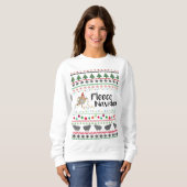 Fleece Navidad Strickjacke Sweatshirt (Vorne ganz)