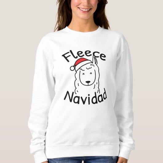Fleece Navidad Sweatshirt (Vorderseite)