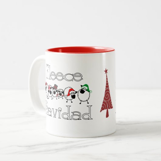 Fleece Navidad Tasse (Vorderseite Links)
