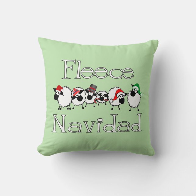 Fleece Navidad Throw-Kissen Kissen (Vorderseite)