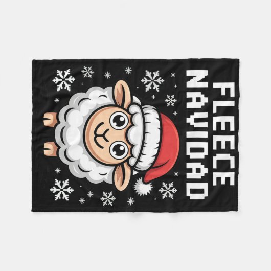 Fleece Navidad Ugly Sweater Christmas Sheep Holida (Vorderseite (Horizontal))
