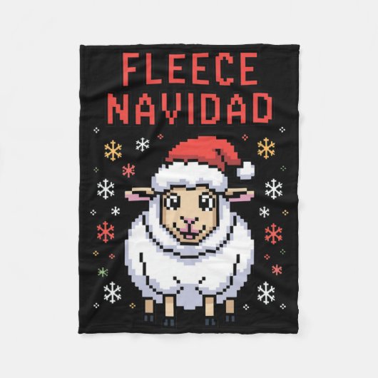 Fleece Navidad Ugly Sweater Funny Christmas Sheep (Vorderseite)