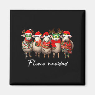 Fleece Navidad Weihnachten Spanisches Schaf Santa Magnet