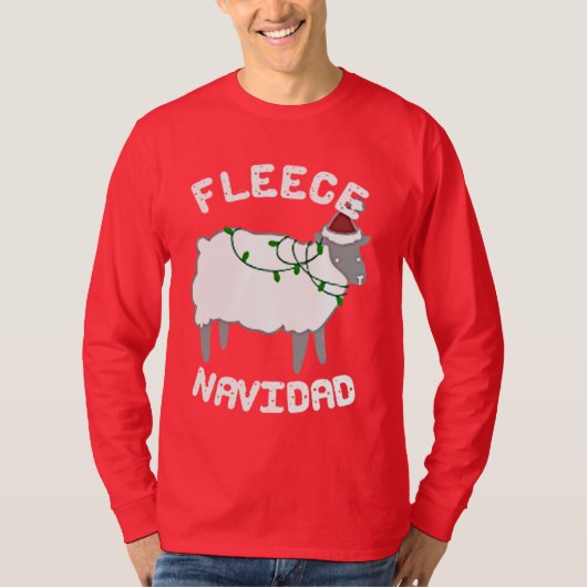 Fleece Navidad Weihnachten T-Shirt (Vorderseite)