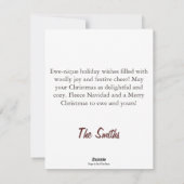 Fleece Navidad Weihnachtsgrüßkarte Feiertagskarte (Rückseite)