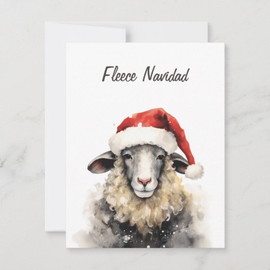 Fleece Navidad Weihnachtsgrüßkarte Feiertagskarte (Vorderseite)