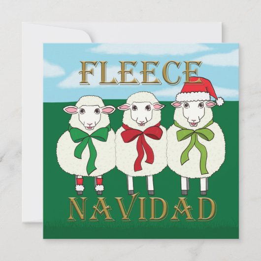 Fleece Navidad - Weihnachtskarte (Vorderseite)