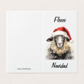 Fleece Navidad Weihnachtskarte (Außenseite Aufgefaltet)
