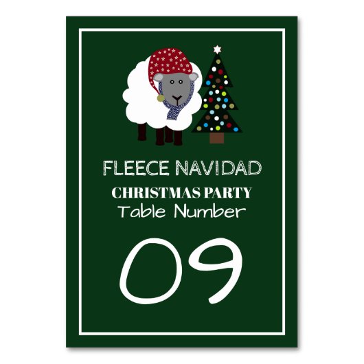 Fleece Navidad, Weihnachtstisch im spanischen Stil Tischnummer (Rückseite)