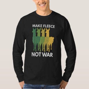Fleece statt Krieg für einen Lama T-Shirt