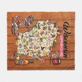 Fleece Throw - Wisconsin Supper Club Karte (Vorderseite (Horizontal))